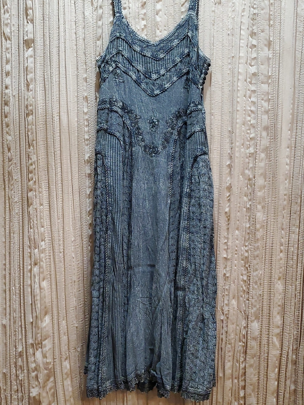 Black Embroidered Sundress Bohemian Gypsy Fairy Y2K Grunge Lace Boho